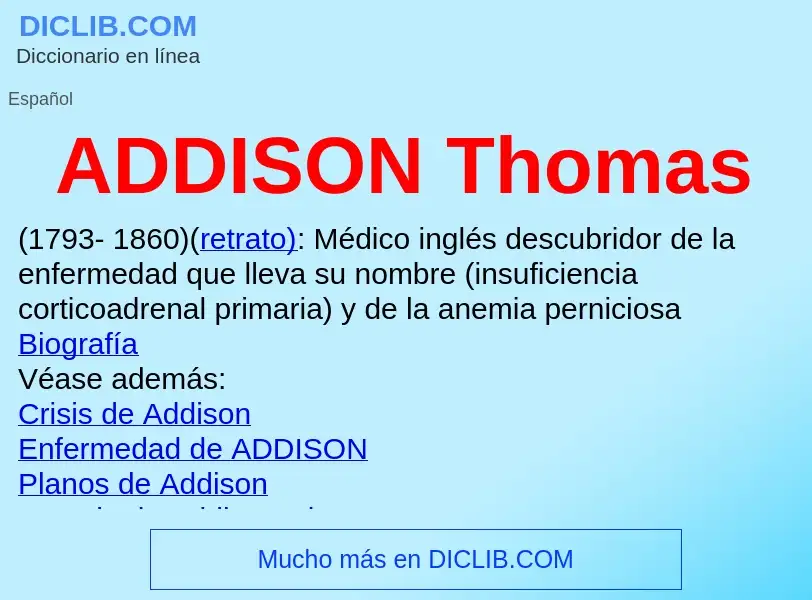 What is ADDISON Thomas - definition