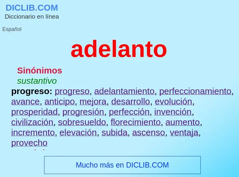 Wat is adelanto - definition