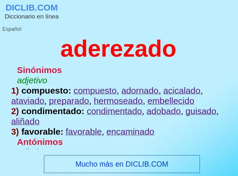 What is aderezado - definition