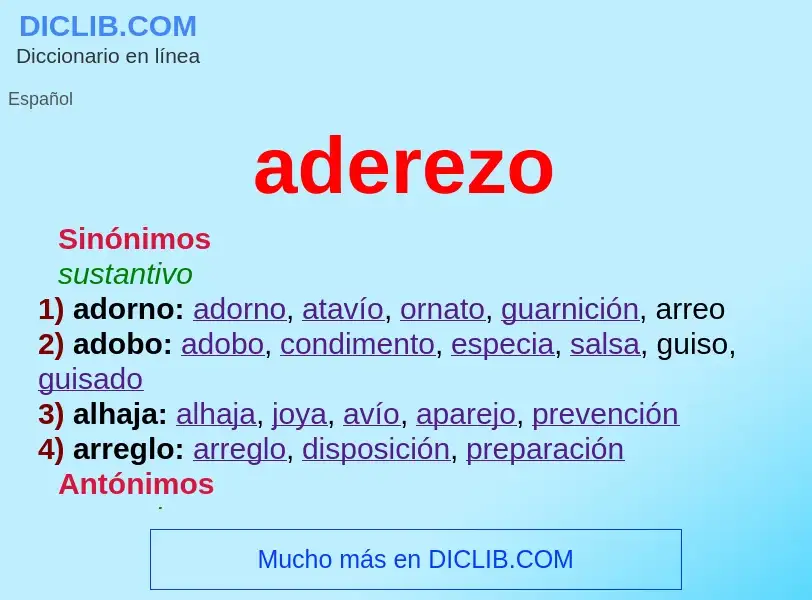 What is aderezo - definition