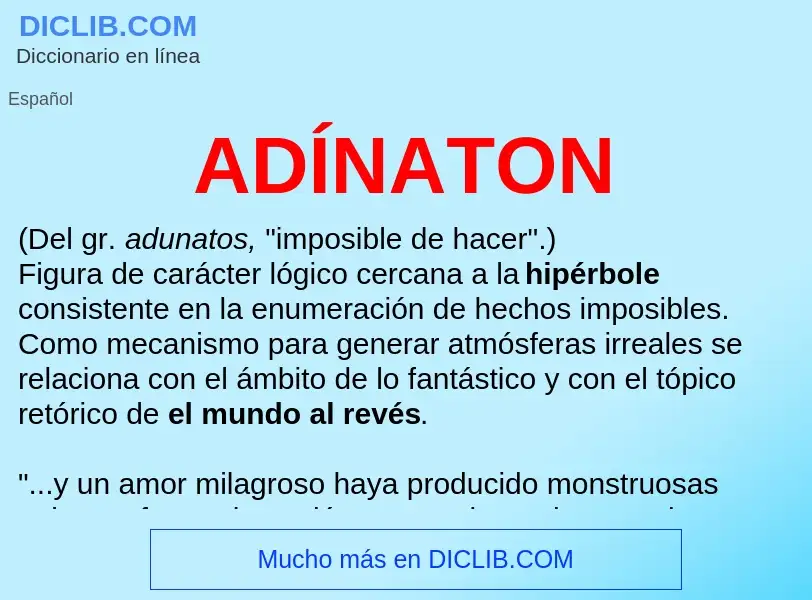 What is ADÍNATON - definition