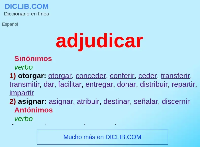 Wat is adjudicar - definition