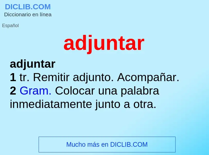 Wat is adjuntar - definition