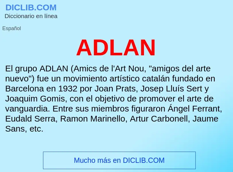 ¿Qué es ADLAN? - significado y definición