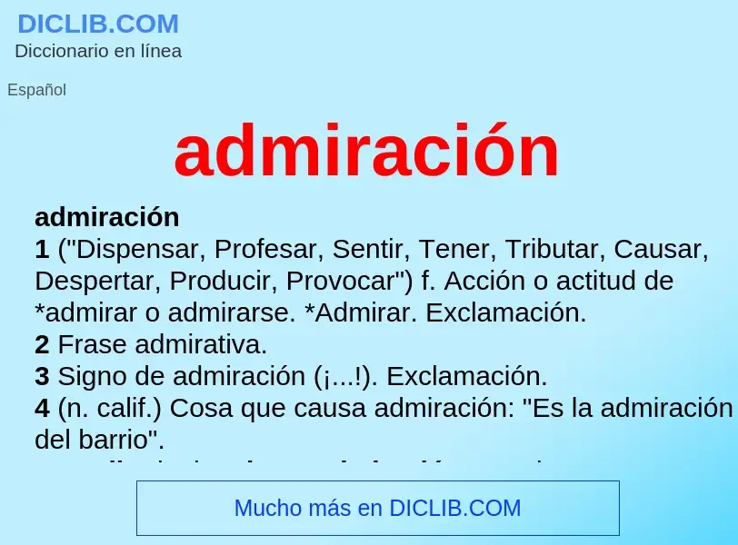 O que é admiración - definição, significado, conceito