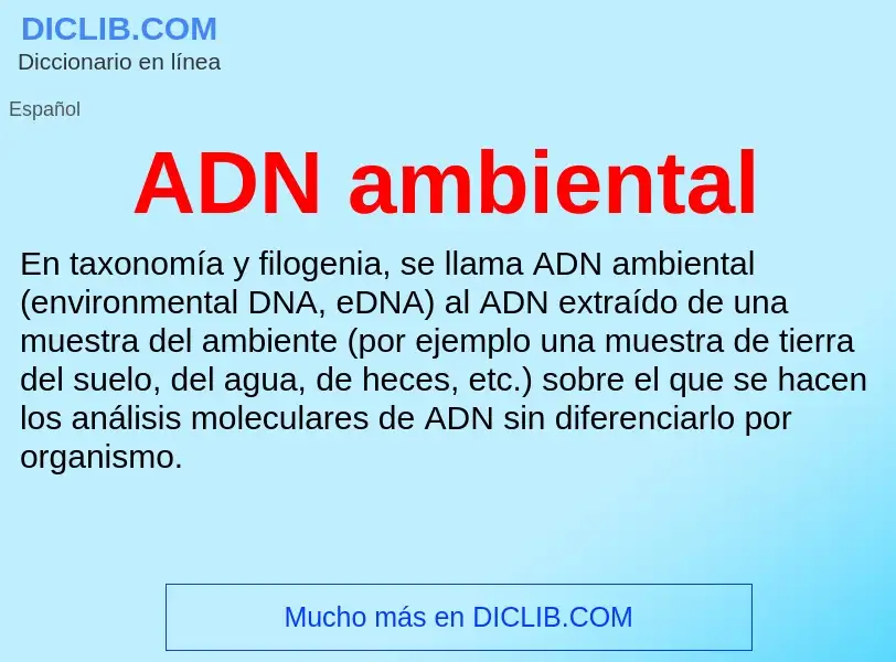 What is ADN ambiental - definition