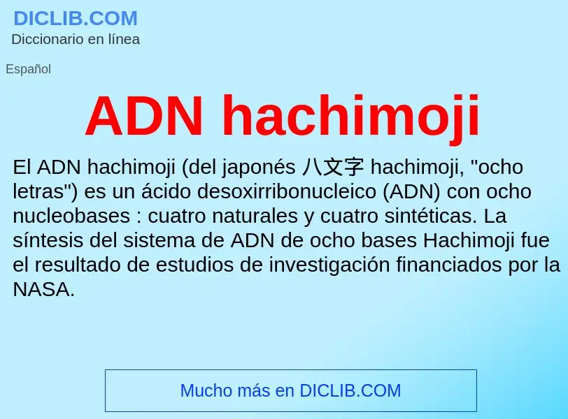 What is ADN hachimoji - definition