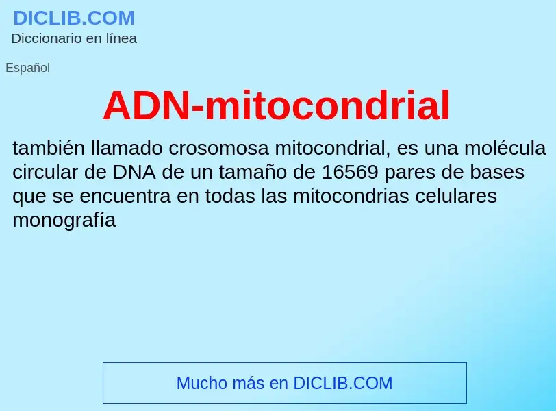 What is ADN-mitocondrial - definition