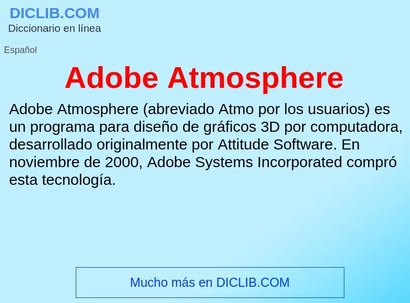 Что такое Adobe Atmosphere - определение