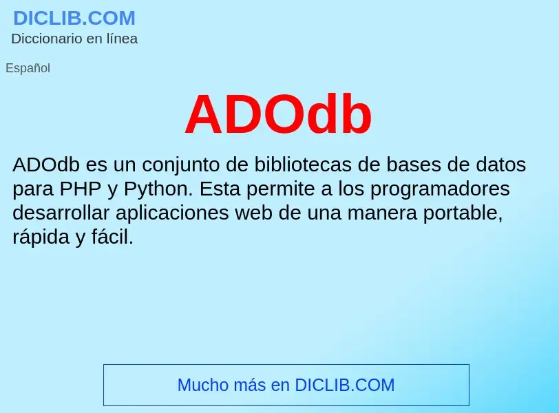 What is ADOdb - definition