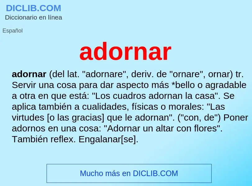 O que é adornar - definição, significado, conceito