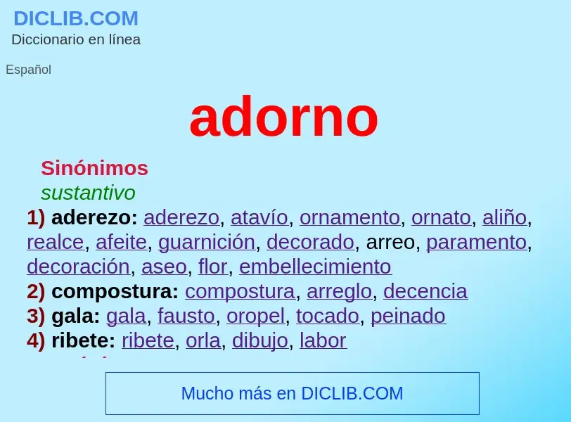 What is adorno - definition