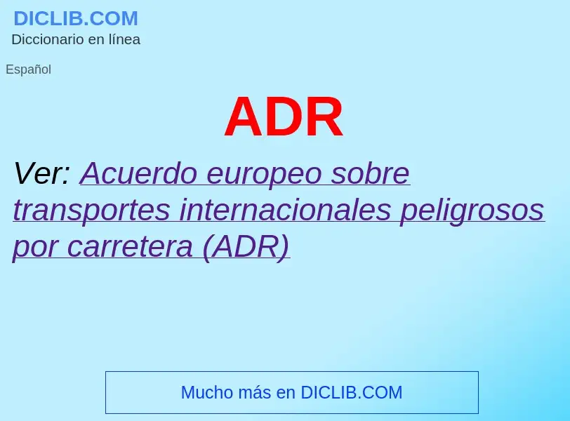 What is ADR - definition