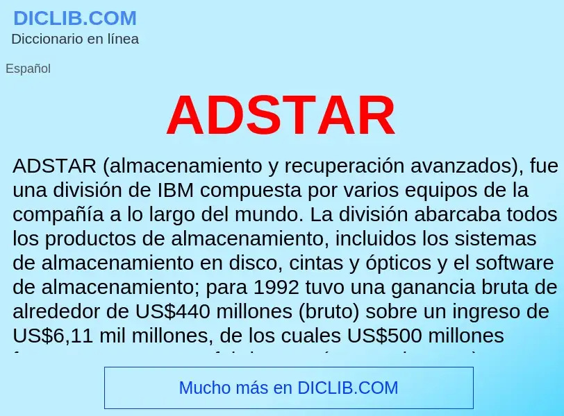 What is ADSTAR - definition