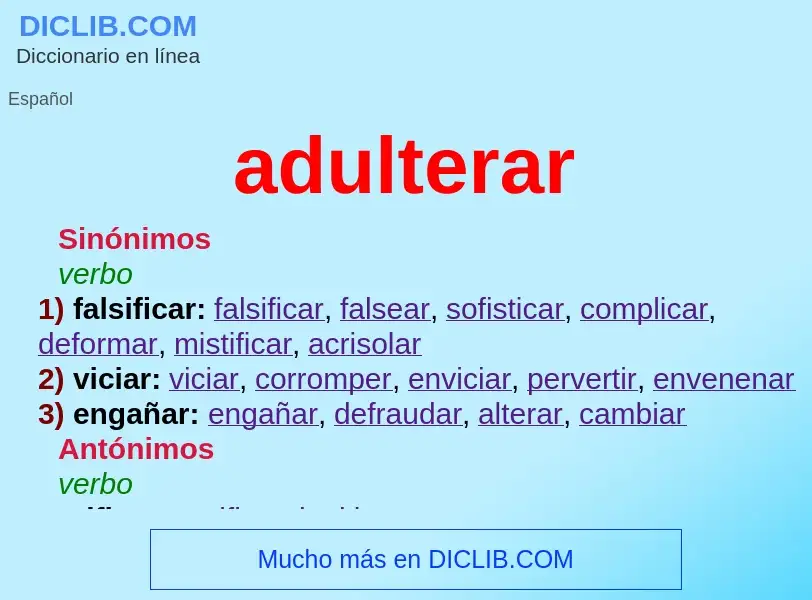 O que é adulterar - definição, significado, conceito