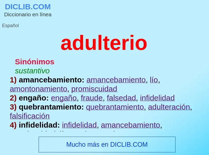 What is adulterio - definition