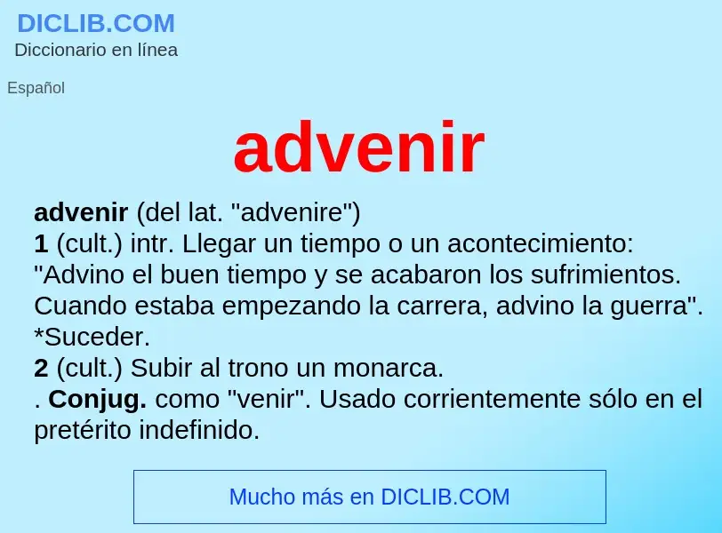 Che cos'è advenir - definizione