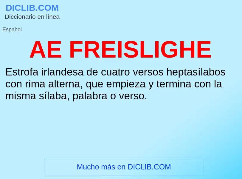 What is AE FREISLIGHE - definition