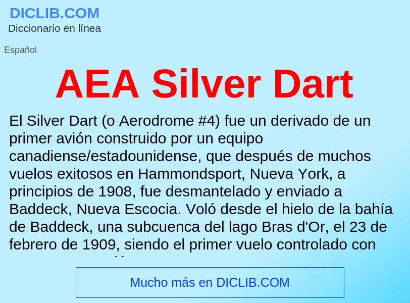 What is AEA Silver Dart - definition