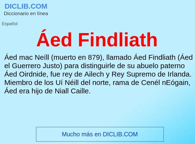 What is Áed Findliath - meaning and definition