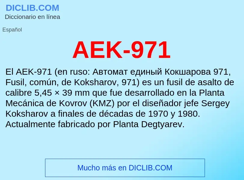 What is AEK-971 - definition