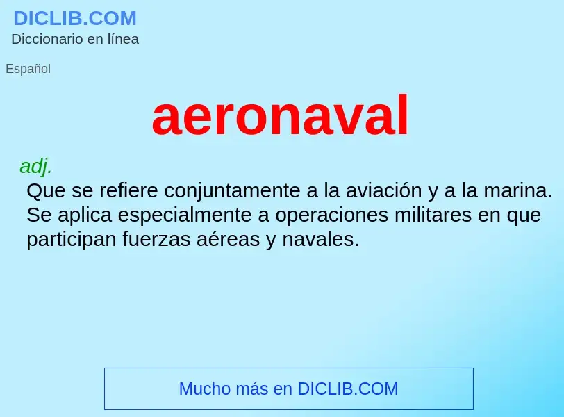 Что такое aeronaval - определение