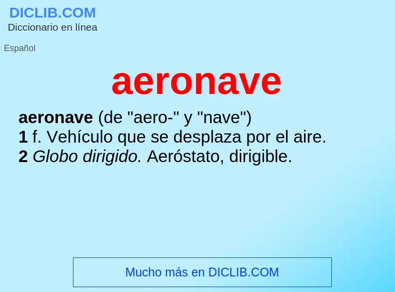 What is aeronave - definition