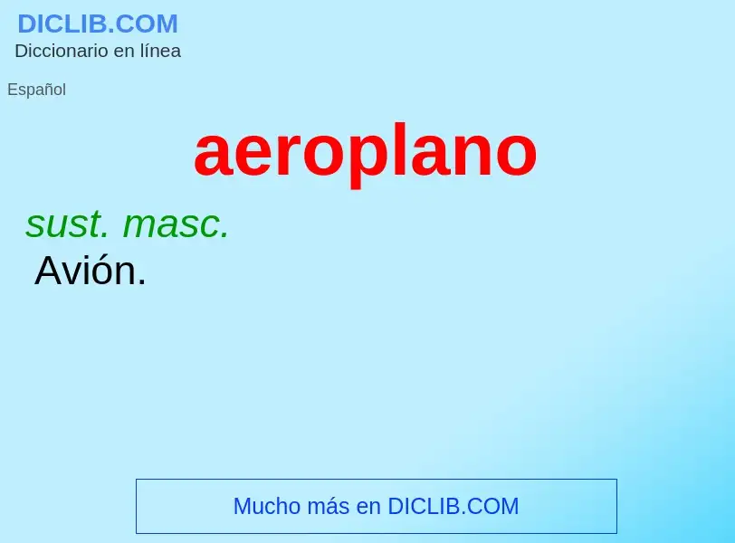 Wat is aeroplano - definition