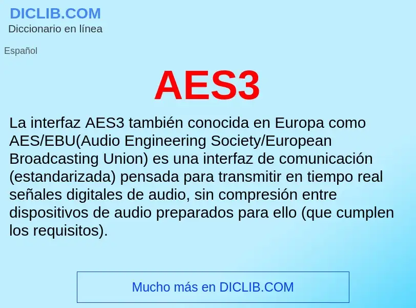 What is AES3 - definition