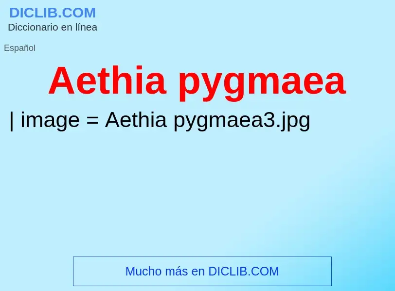 O que é Aethia pygmaea - definição, significado, conceito