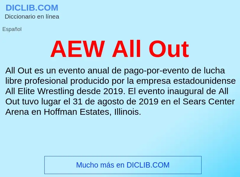 What is AEW All Out - definition