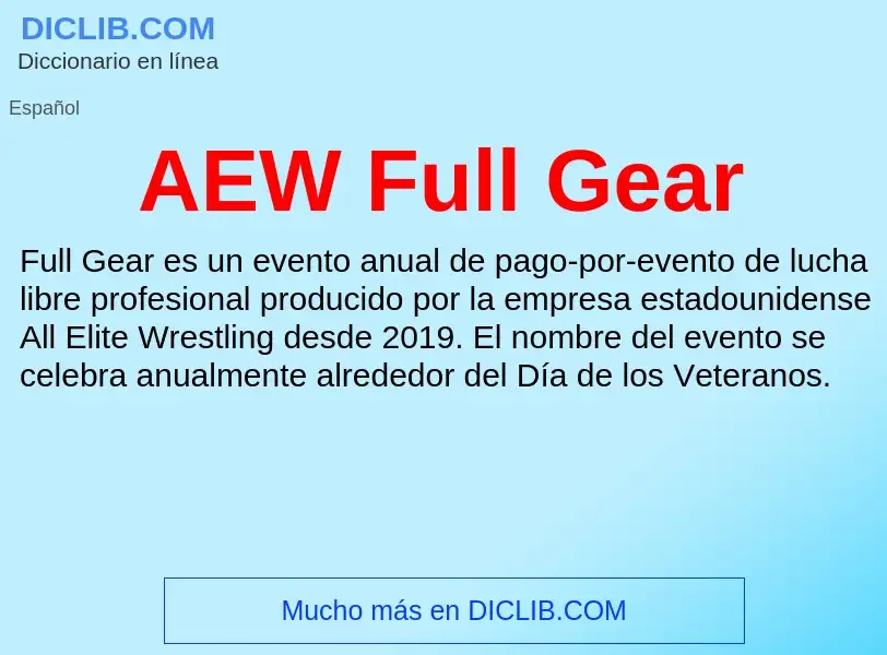 What is AEW Full Gear - definition