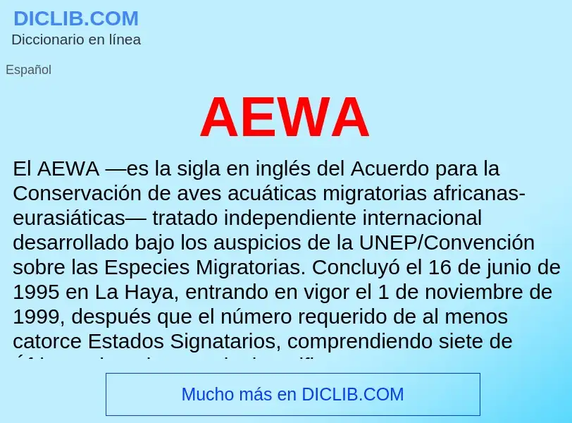 What is AEWA - definition