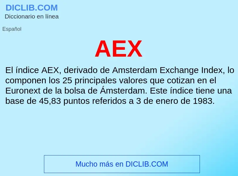 What is AEX - definition