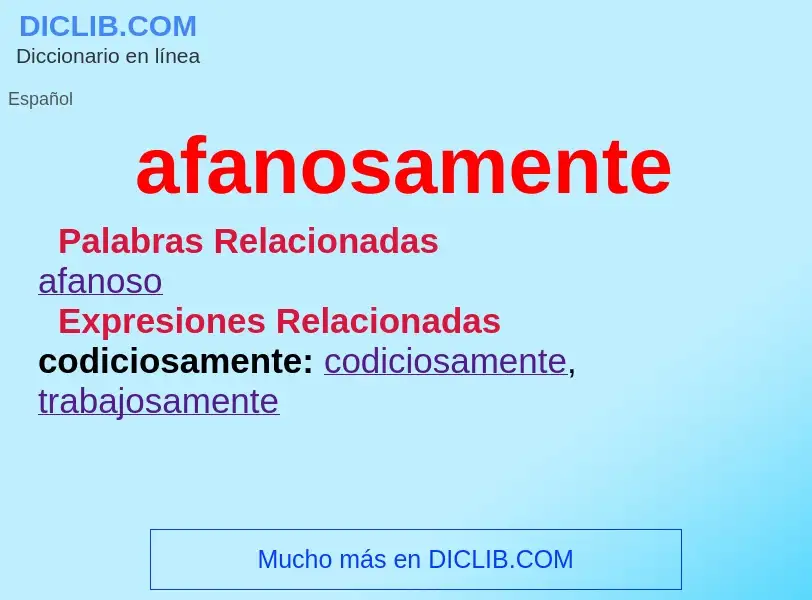 What is afanosamente - definition