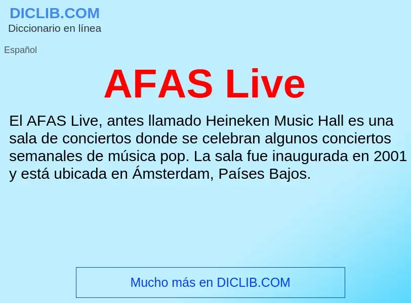 What is AFAS Live - definition