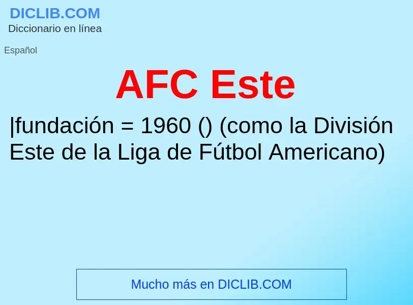 What is AFC Este - definition