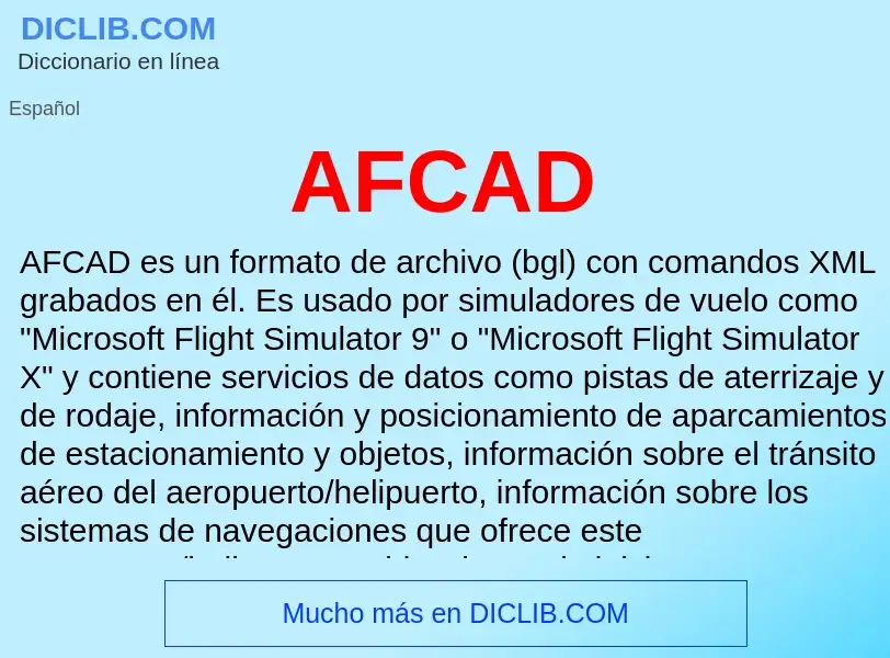 What is AFCAD - definition