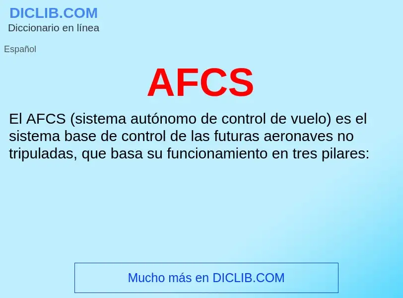 What is AFCS - definition