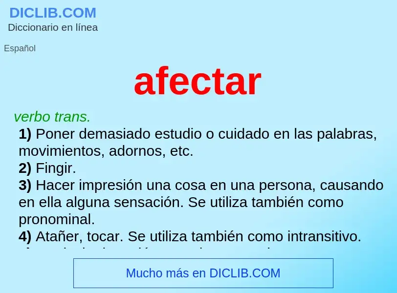 What is afectar - definition