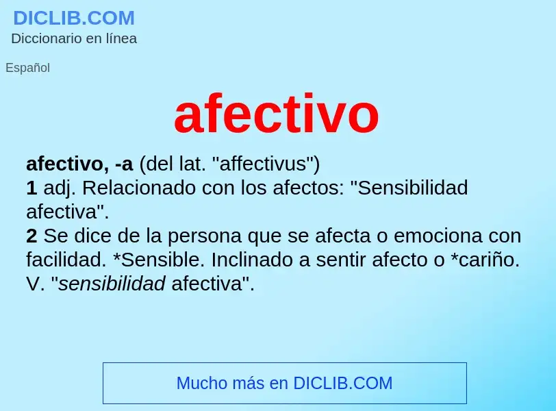 Wat is afectivo - definition