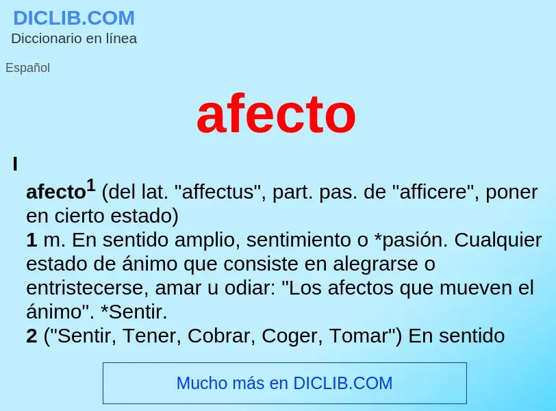 Was ist afecto - Definition