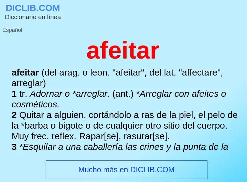 Wat is afeitar - definition