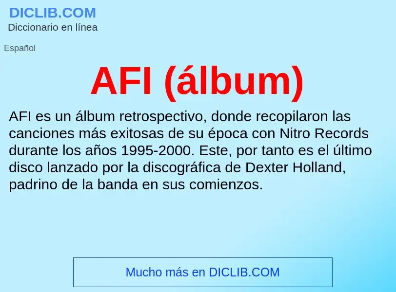 What is AFI (álbum) - definition