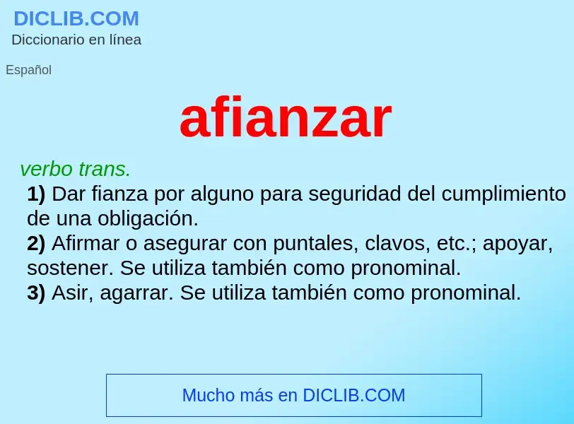 Wat is afianzar - definition