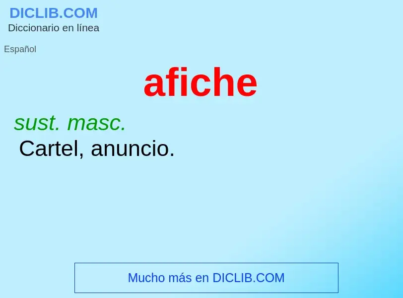 O que é afiche - definição, significado, conceito