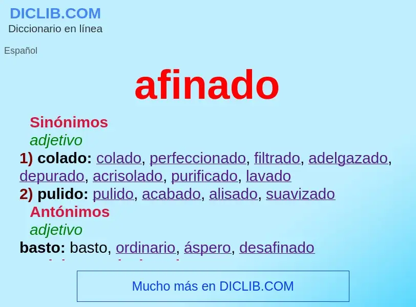 Wat is afinado - definition