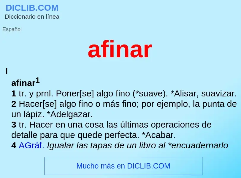 Wat is afinar - definition