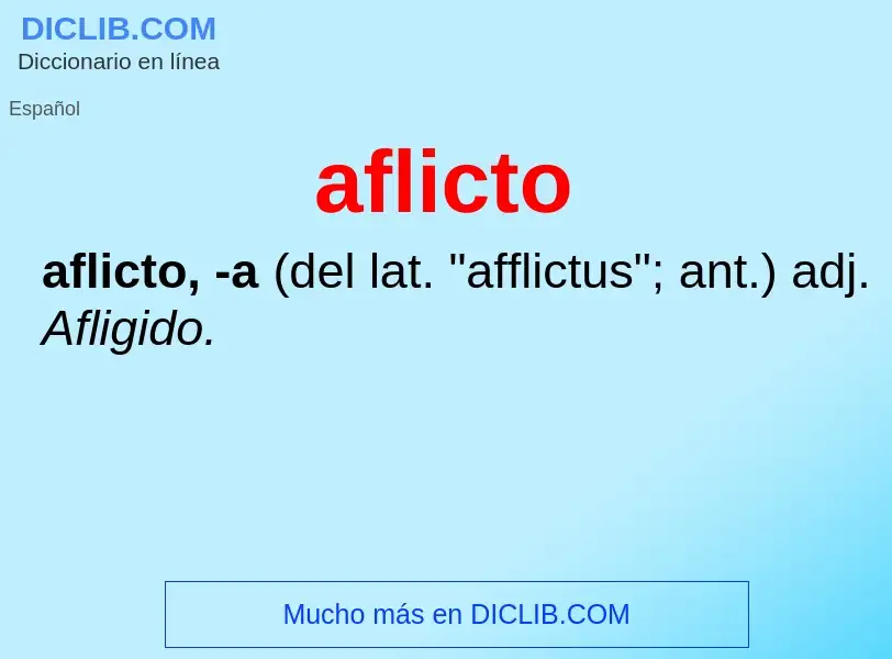 What is aflicto - definition