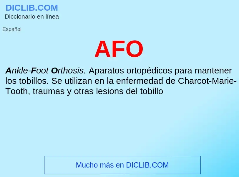 What is AFO - definition